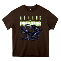 Chocolate Brown Predator Alien Heavy Core Tee - artisFamous
