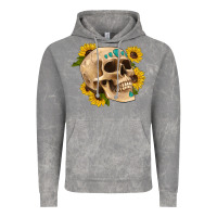 Skull Flowers And Gemstone Vintage Hoodie | Teevron