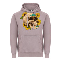 Vintage Zinc skull flowers and gemstone Vintage Hoodie - Artiststas