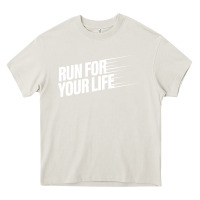 Cream run for your life Heavy Core Tee - artisFamous