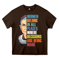 Chocolate Brown women belong in all places r.u.th bader gins.burg r.b.g t shirt Heavy Core Tee - artisFamous