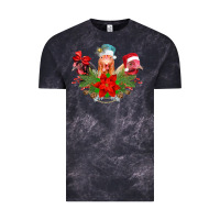 Cloud Black Chickens Christmas Vintage Tee - CowhideDigitalArt