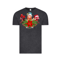 Vintage Black Chickens Christmas Vintage Tee - CowhideDigitalArt