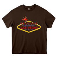 Chocolate Brown Welcome to Fabulous Las Vegas Nevada Heavy Core Tee - artisFamous