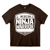 Chocolate Brown american ninja warrior Heavy Core Tee - artisFamous