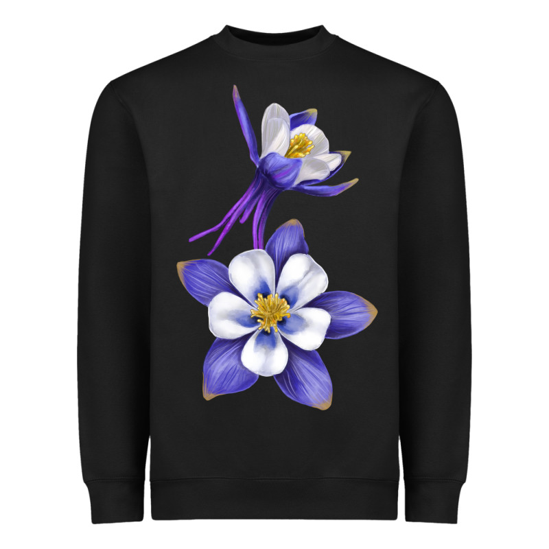 Colorado Rocky Mountain Columbine Flower Heavyweight Sweatshirt by RanaPortraitStore | Teevron