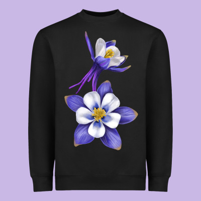 Colorado Rocky Mountain Columbine Flower Heavyweight Sweatshirt Designed By Ranaportraitstore