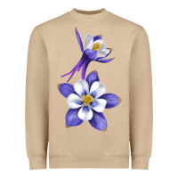 Mushroom Colorado Rocky Mountain Columbine Flower Heavyweight Sweatshirt - RanaPortraitStore