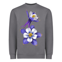 Storm Colorado Rocky Mountain Columbine Flower Heavyweight Sweatshirt - RanaPortraitStore