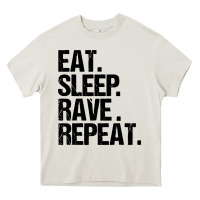 Cream eat sleep rave repeat Heavy Core Tee - artisFamous