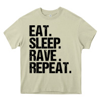 Mossy eat sleep rave repeat Heavy Core Tee - artisFamous