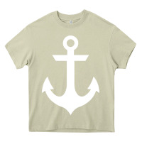 Mossy preppy nautical anchor Heavy Core Tee - artisFamous