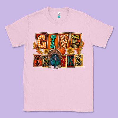 Give Thanks Thanksgiving Classic Tee Designed By Fadigitalartstudio