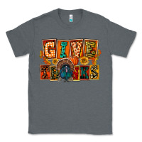 Charcoal Heather Give Thanks Thanksgiving Classic Tee - FaDigitalArtStudio