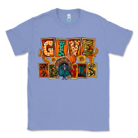 Colony Blue Give Thanks Thanksgiving Classic Tee - FaDigitalArtStudio