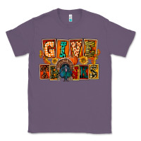 Lavender Give Thanks Thanksgiving Classic Tee - FaDigitalArtStudio