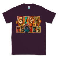 Plum Give Thanks Thanksgiving Classic Tee - FaDigitalArtStudio
