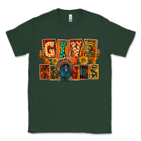 Sports Green Give Thanks Thanksgiving Classic Tee - FaDigitalArtStudio