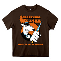 Chocolate Brown Screeching Weasel Some Freaks Of Atavism Heavy Core Tee - artisFamous