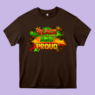 Black And Proud Heavy Core Tee Designed By Fadigitalartstudio