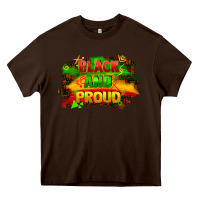 Chocolate Brown black and proud Heavy Core Tee - FaDigitalArtStudio