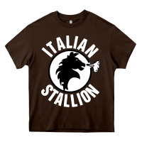 Chocolate Brown italian stallion Heavy Core Tee - artisFamous