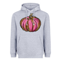 Heather Grey leopard cancer pumpkin Heavyweight Hoodie - RanaPortraitStore