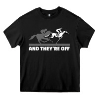 Black horse racing Heavy Core Tee - artisFamous