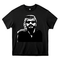 Black yasser arafat Heavy Core Tee - artisFamous