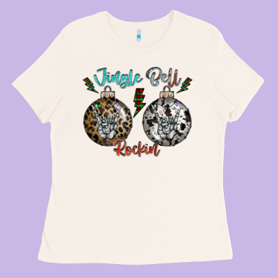 Jingle Bell Rockin Ladies Tee Designed By Cowhidedigitalart