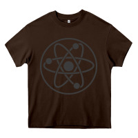 Chocolate Brown Atomic Atom Symbol Heavy Core Tee - artisFamous