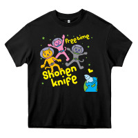 Black Shonen Knife Free Time Heavy Core Tee - artisFamous