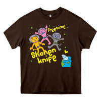 Chocolate Brown Shonen Knife Free Time Heavy Core Tee - artisFamous