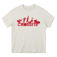 Cream crossfit gym Heavy Core Tee - artisFamous