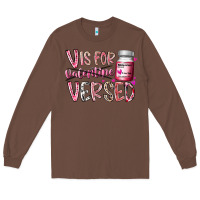 Chestnut v is for valentine versed Long Sleeve Tee - RacoonDesign