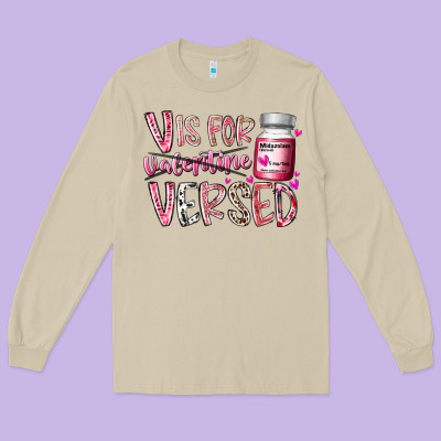 V Is For Valentine Versed Long Sleeve Tee Designed By Racoondesign