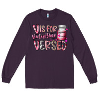 Plum v is for valentine versed Long Sleeve Tee - RacoonDesign