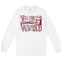 White v is for valentine versed Long Sleeve Tee - RacoonDesign