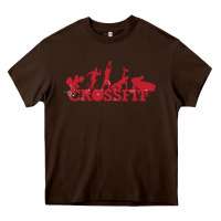 Chocolate Brown crossfit gym Heavy Core Tee - artisFamous