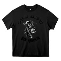 Black sons of anarchy san andreas Heavy Core Tee - artisFamous