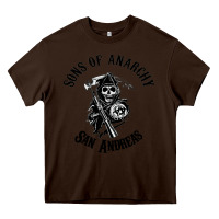 Chocolate Brown sons of anarchy san andreas Heavy Core Tee - artisFamous