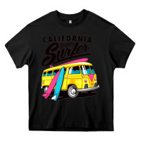 Black california super surf Heavy Core Tee - artisFamous