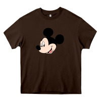Chocolate Brown micky mouse Heavy Core Tee - artisFamous