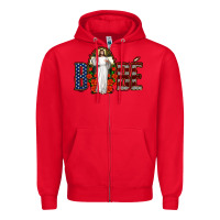 Red bebe jesus christ Zipper Hoodie - Jasminsmagicworld