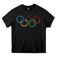 Black OLYMPIC RINGS Heavy Core Tee - artisFamous