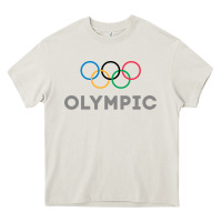 Cream OLYMPIC RINGS Heavy Core Tee - artisFamous