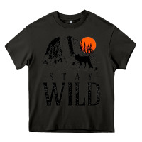 Asphalt stay wild illustration with mountain Heavy Core Tee - artisFamous
