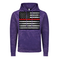 Cloud Purple thin red line American flag metal floor Vintage Hoodie - Artiststas