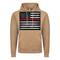 Vintage Coffee thin red line American flag metal floor Vintage Hoodie - Artiststas