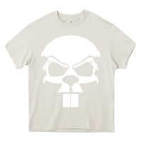 Cream crazy beaver skull Heavy Core Tee - artisFamous